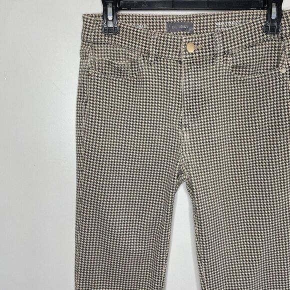 DL1961 Pants Womens 26 Brown Houndstooth 5-Pocket Mara Straight Mid Rise Ankle - Picture 3 of 14